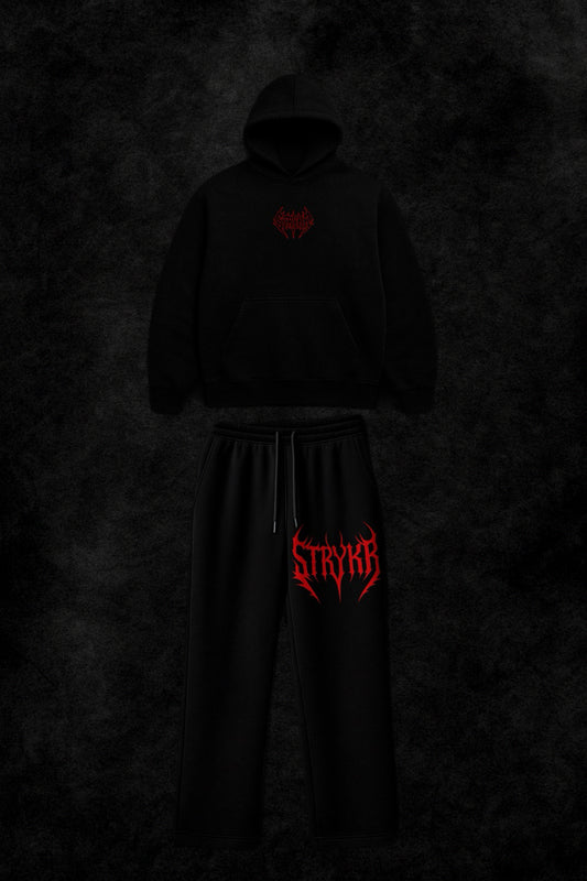 BLACK & RED PUMPCOVER SET