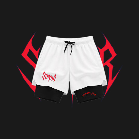 Shorts - White & Red