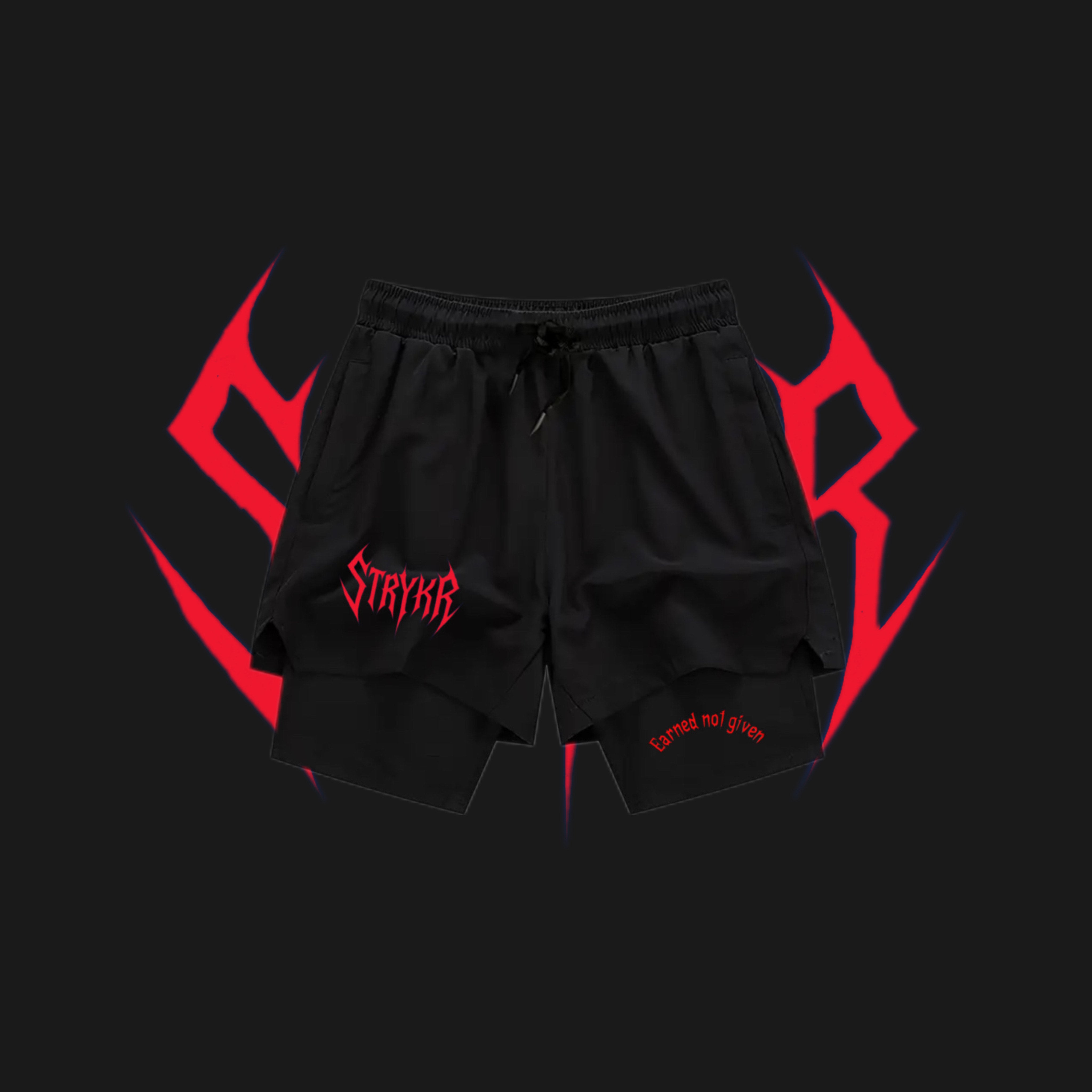 Shorts - Black & Red – STRYKR