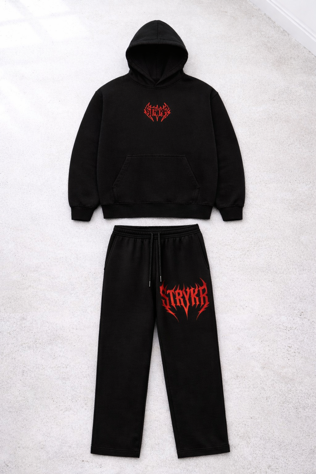 BLACK & RED PUMPCOVER SET